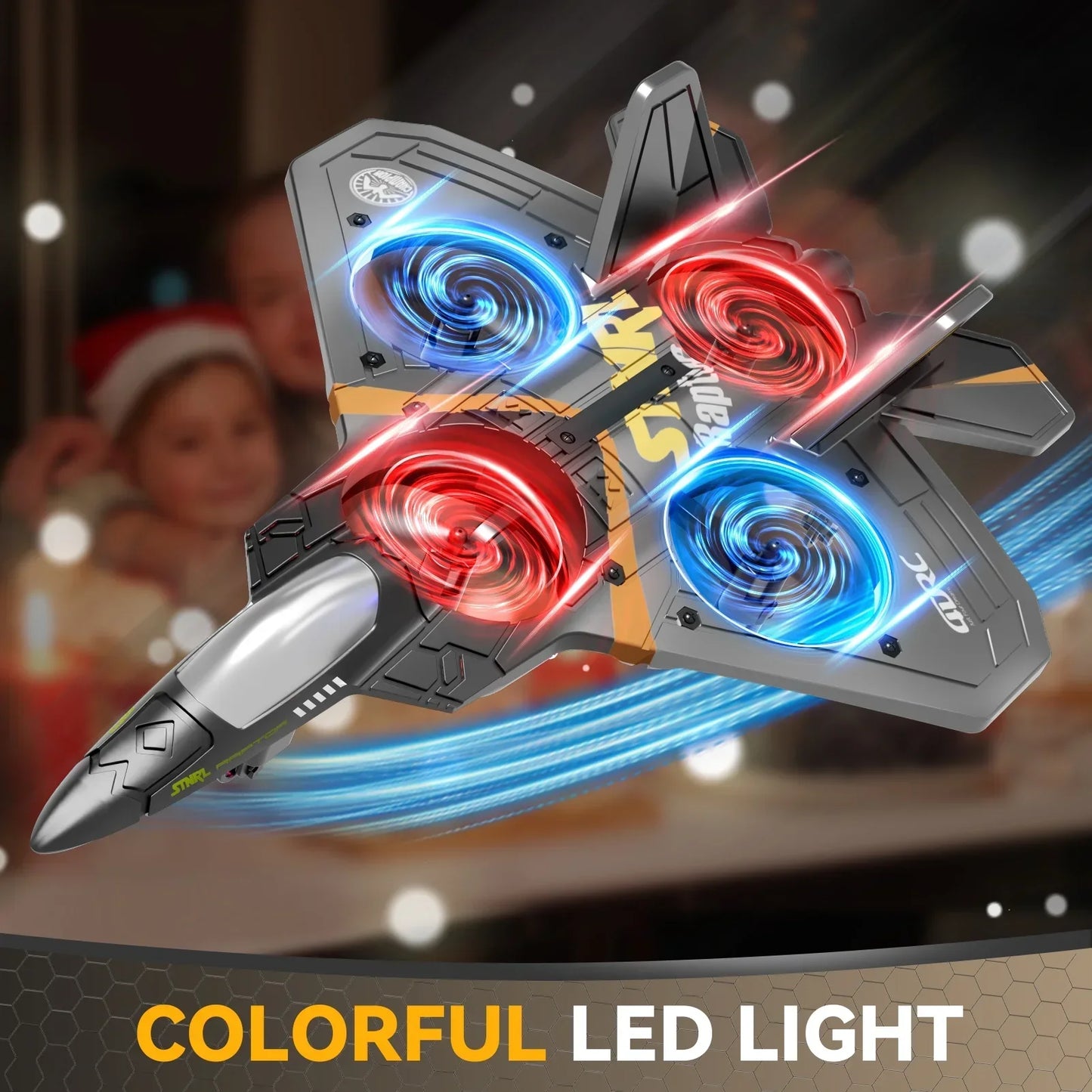 4DRC V17 RC Foam Glider Drone – Remote Control Aircraft Fighter Plane Toy for Kids, Beginners & Adults Hobby Flying Airplane