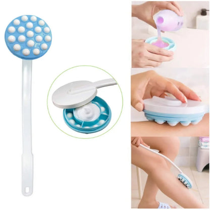 Remedy Wand Lotion Applicator and Massager - Handheld, Long-Handled Easy Reach Roll-On Dispenser for Shower Gel on Back