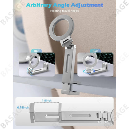 Universal Magnetic Phone Holder - Flexible Rotation, Hands-Free Airplane Mount for iPhone 15 Pro Max Series