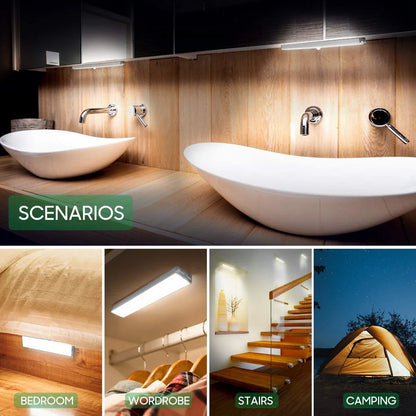 Wireless LED Motion Sensor Night Light - Closet Lamp for Kitchen, Bedroom, Cabinet, Staircase - Detector Light with Backlight