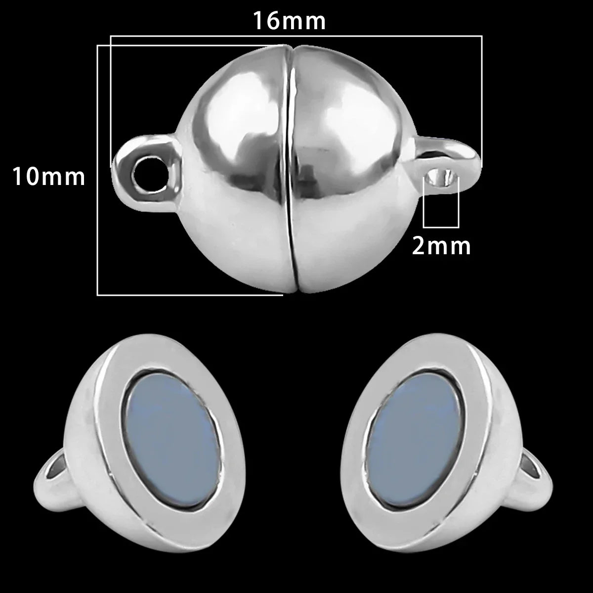 Magnetic Jewelry Clasps - Strong Buckle Connectors with Lobster Clasps for DIY Bracelets, Necklaces & Jewelry Making