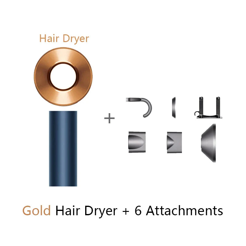 Professional 5-in-1 Ceramic Hairdryer with Diffuser & Nozzles – Powerful 100V Blow Dryer for Salon & Home