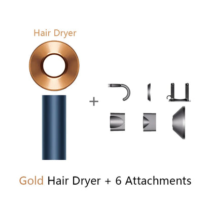 Professional 5-in-1 Ceramic Hairdryer with Diffuser & Nozzles – Powerful 100V Blow Dryer for Salon & Home