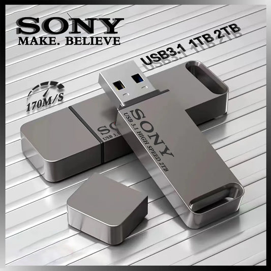 SONY High-Speed PenDrive – 2TB, 1TB, 512GB, 256GB USB Flash Drive for Xiaomi Phones, Portable Metal USB Stick