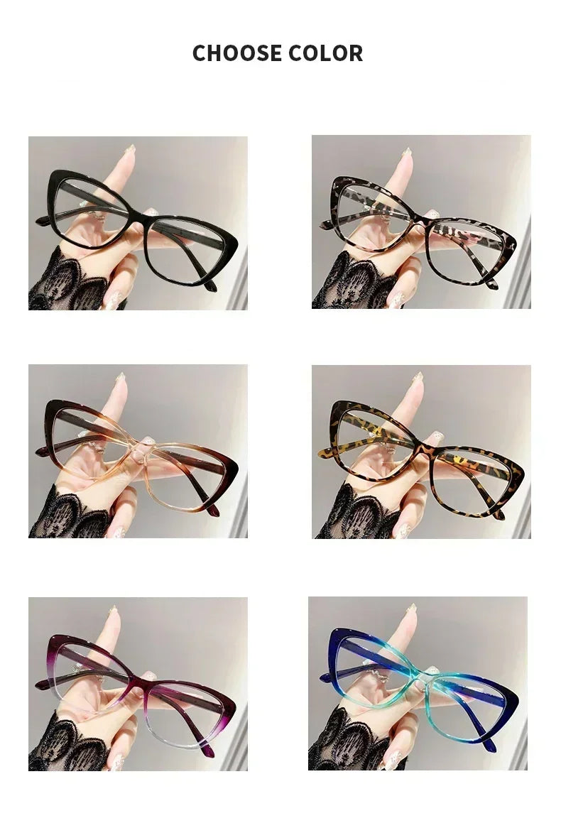 Fashion Cat Eye Reading Glasses – Luxury Anti-Blue Light Eyewear for Women & Men with Presbyopia
