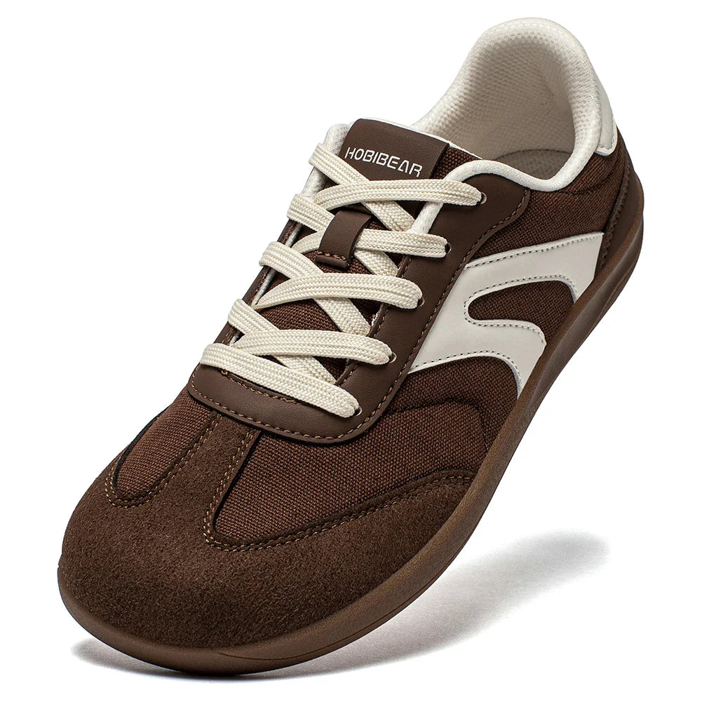 HOBIBEAR Unisex Barefoot Sneakers — Wide-Toe Minimalist Zero Drop Lace-Up Casual Shoes, Non-Slip for Men & Women