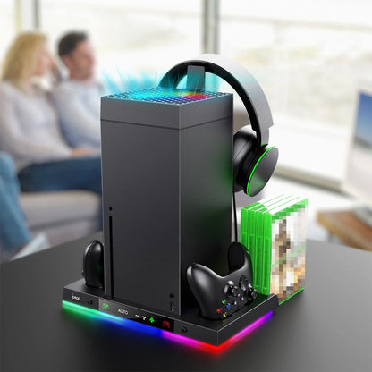 IPEGA Xbox Charging Dock with Cooling Fan & RGB Light – Smart Temperature Control Console Stand XBX024S