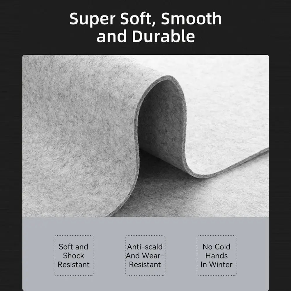 Large Wool Felt Mouse Pad - Gaming and Writing Mat, Non-Slip Keyboard and Mice Desk Protector for Home and Office