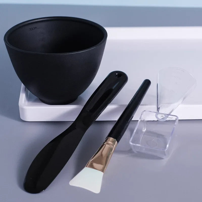 Facial Brush & Mask Bowl Spoon Set – DIY Beauty Tools for Skincare, Makeup & Facial Care