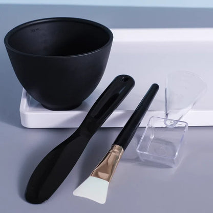 Facial Brush & Mask Bowl Spoon Set – DIY Beauty Tools for Skincare, Makeup & Facial Care