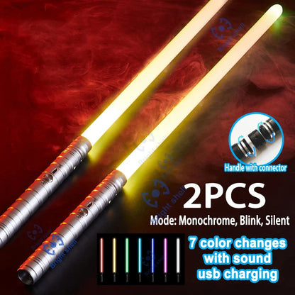 RGB Metal Lightsaber Toy – 15-Color Changing Laser Sword with Sound Effects, Force FX Jedi Blaster Gift for Kids
