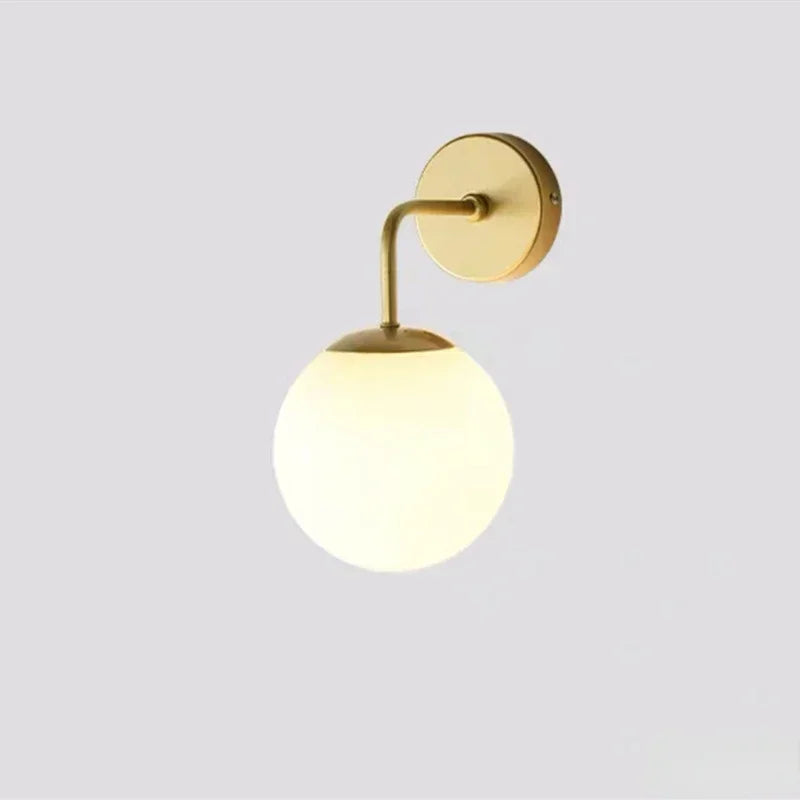 Nordic Modern Glass Wall Lamp – Bedside & Indoor Decorative Lighting for Bedroom, Living Room, Study