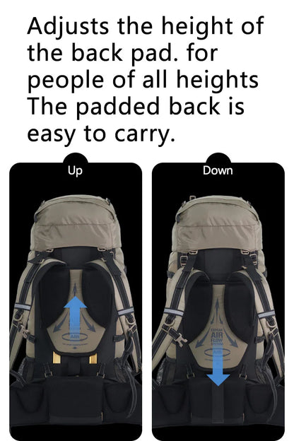 Naturehike 70L Camping Backpack — Large Capacity Ergonomic Hiking & Trekking Bag for Men with Rain Cover