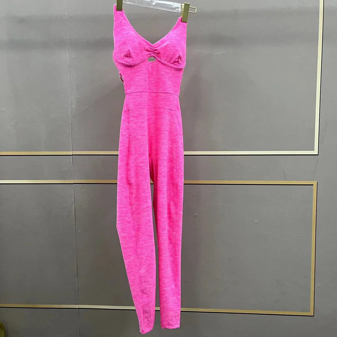 Women’s Black Sporty Jumpsuit – 2025 Workout Yoga Gym Set with Push-Up Fitness Overalls