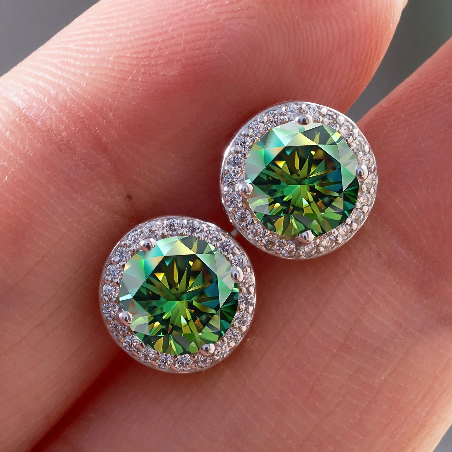 925 Sterling Silver Moissanite Earrings – 1 Carat Round Studs, Engagement, Wedding & Daily Wear Luxurious Gift for Women