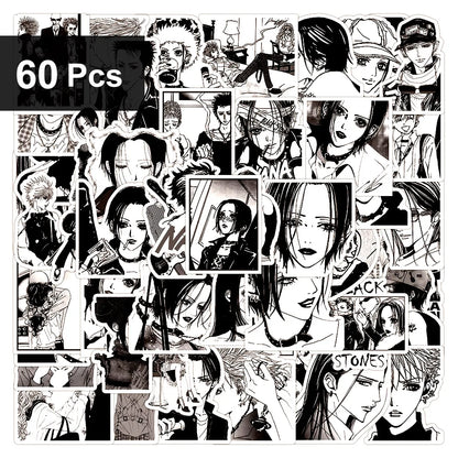 Anime NANA Sticker Pack - 30/60/180PCS Waterproof Graffiti Decals for Phone, Laptop & DIY Decoration