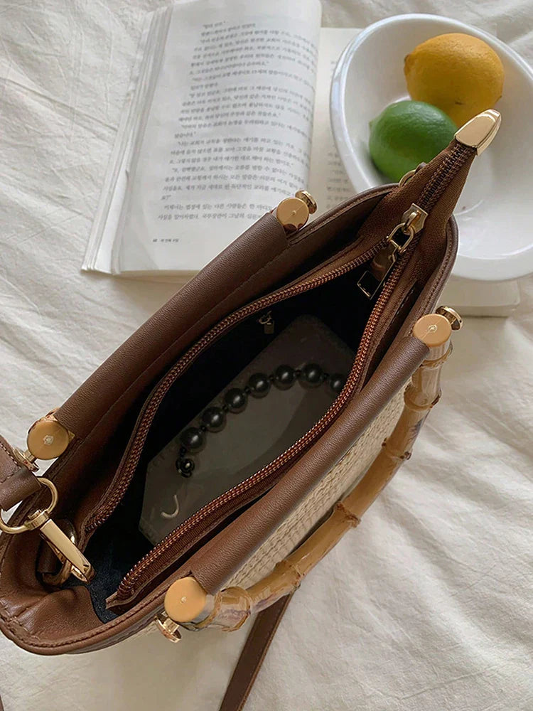 2025 Women’s Summer Woven Bag – Fashion Crossbody & Bucket Shoulder Bag for Casual, Beach, and Daily Use