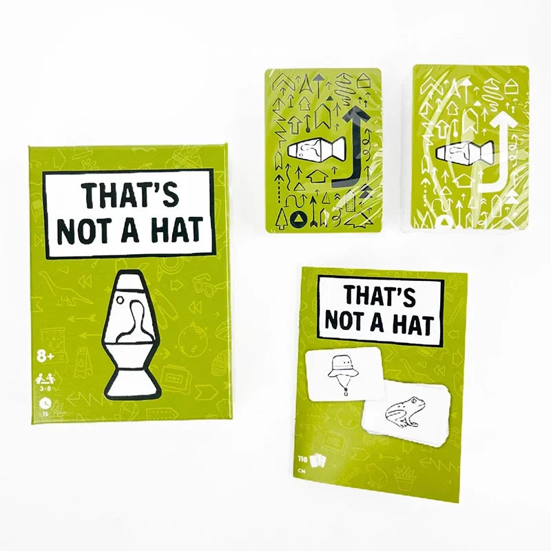 Unique That’s Not a Hat Party Game – English Tabletop Card Game for 3-8 Players, Fun Family & Friends Board Game