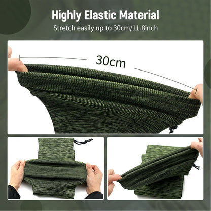 5-Pack Silicone Treated Gun Socks 55” x 3.9” – Stretch Knit Rifle Storage Covers for Hunting & Shooting Protection Sleeves