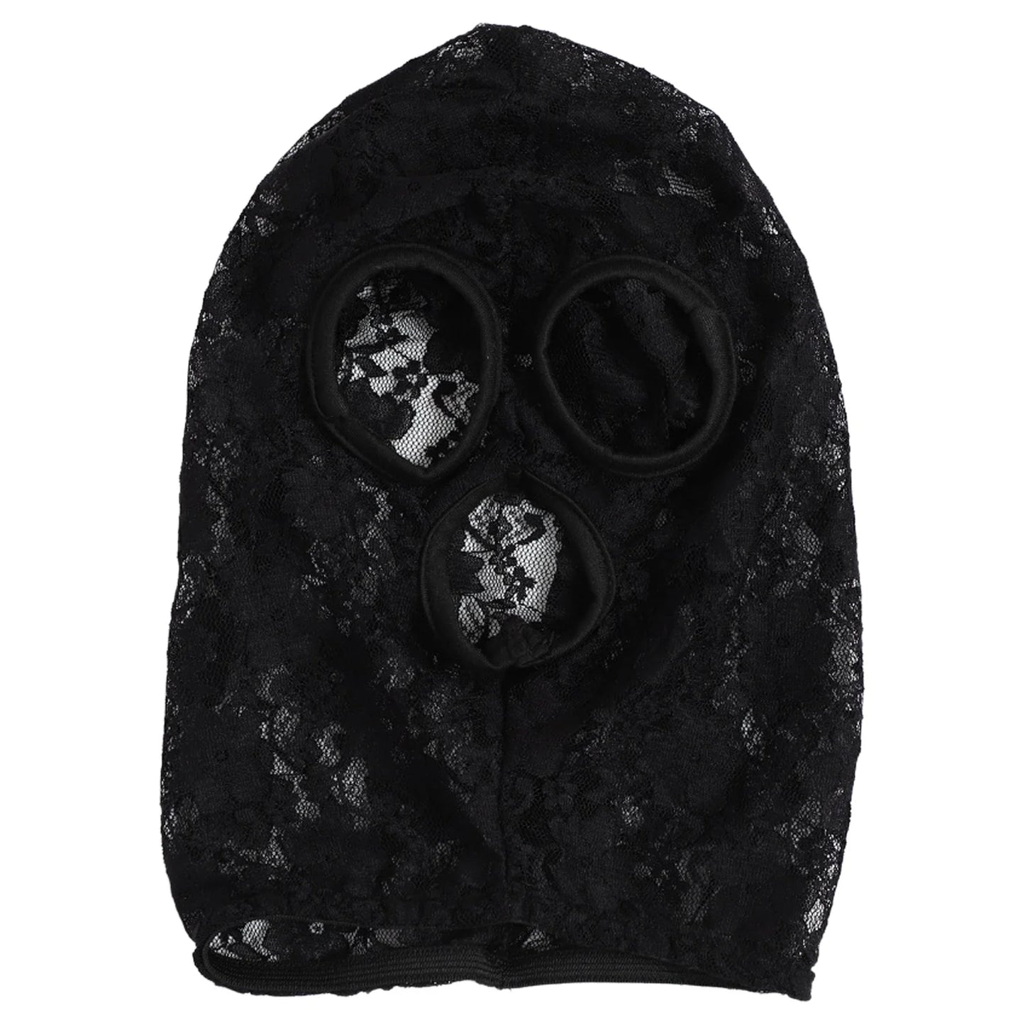 Gothic Lace & Velvet Face Mask - Halloween Masquerade Carnival Costume Headpiece