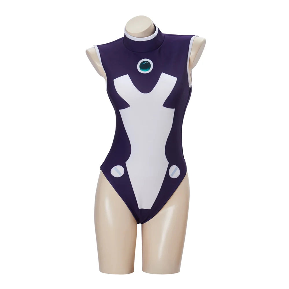 Anime Starfire Cosplay Costume – Sexy 3D Printed Bodysuit for Women, Halloween & Superhero Party Jumpsuit