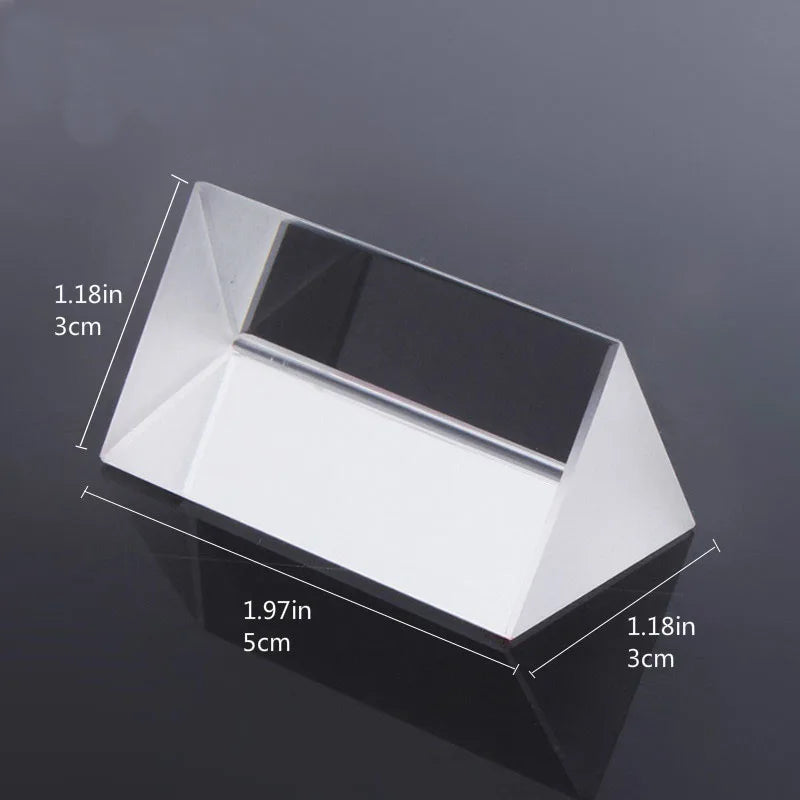 Kids Physics STEM Science Toys Glass Reflecting Triangular Color Prism – Educational Light Spectrum Learning Toy for Children