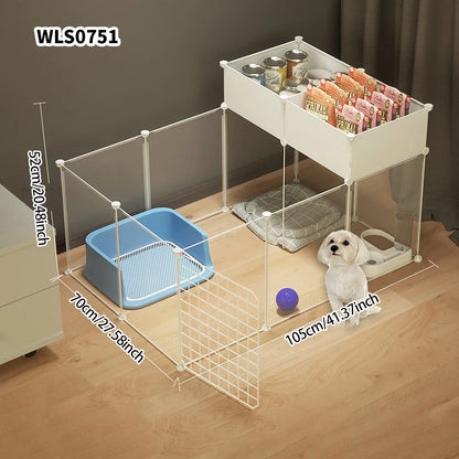 Pet Indoor Dog Fence – Small & Medium Dog House Kennel with Isolation Door