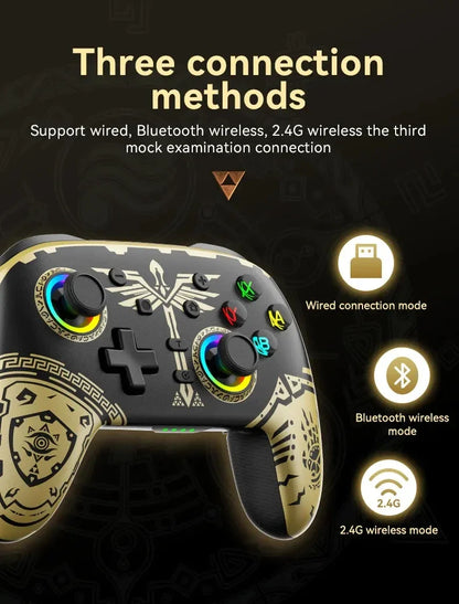 Wireless Pro Gamepad Controller for Nintendo Switch OLED/Lite & Elite – Bluetooth 6-Axis Joystick for PC & Steam Deck