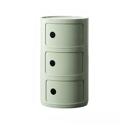 Nordic Round Bedside Table – Mini 2/3/4/5 Layer Cute Storage Cabinet, Creative Living Room & Bedroom Furniture