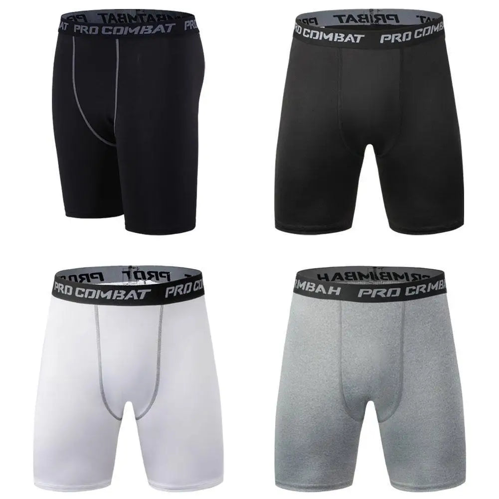 Men’s Compression Leggings — Quick-Dry Basketball, Running & Training Quarter-Length Sports Fitness Pants