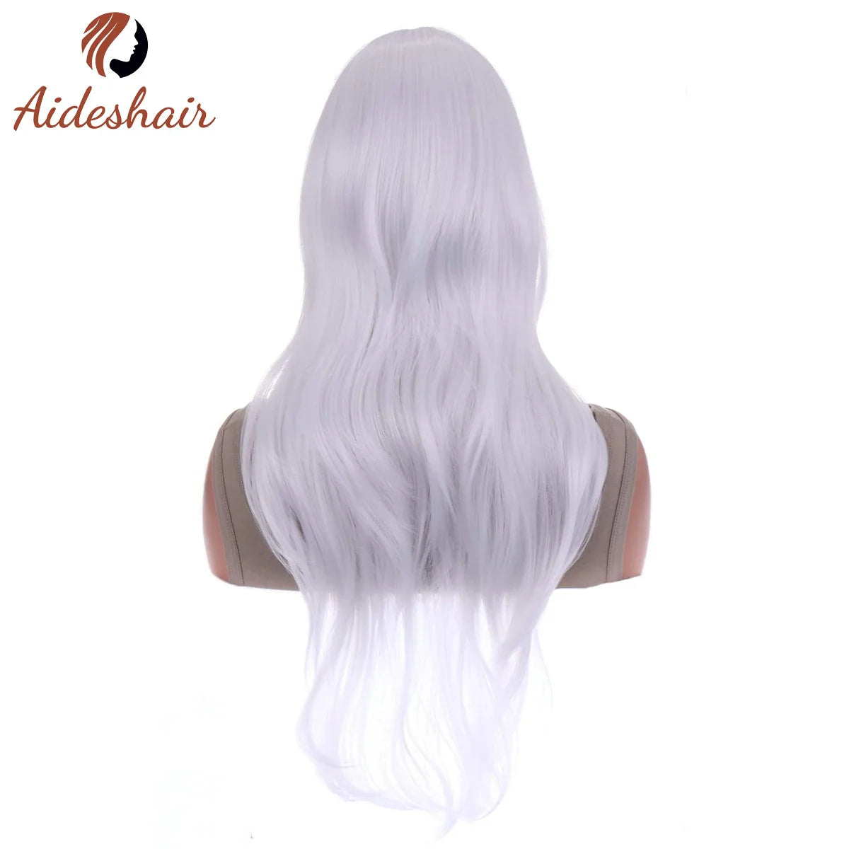 Aideshair 28" Long Wavy Curly Synthetic Wig – Heat Resistant Cosplay Wig for Women with Free Wig Cap