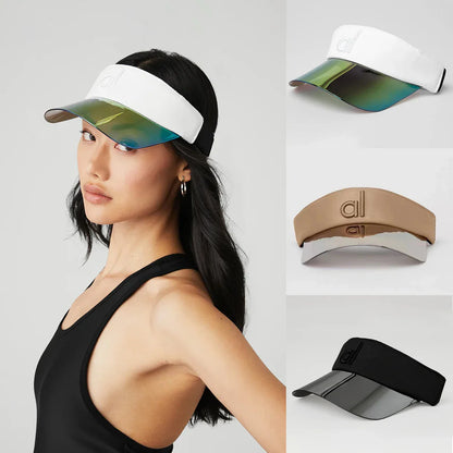AL Yoga Sun Visor Cap Baseball Hat - Embroidered Unisex Sun Protection Outdoor Sport Sunshade Open Top Couple Style