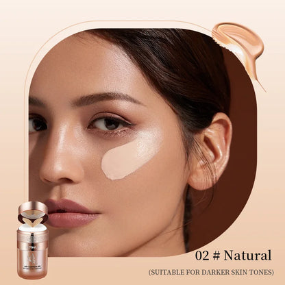 Air Cushion BB Cream with Butterfly Powder Puff – Moisturizing, Whitening, Oil-Control, Waterproof Foundation & Concealer Makeup