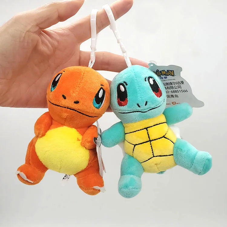 Pokemon Plush Cartoon Keychain Toys – Pikachu, Charmander, Psyduck, Squirtle, Snorlax Anime Figures, Kids Toy Xmas Gift