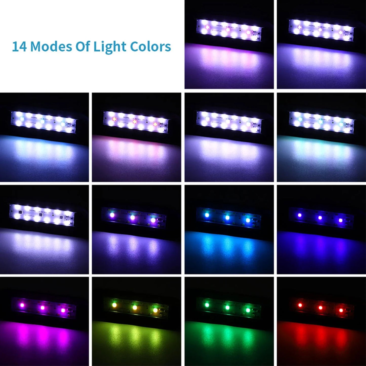Aquarium LED Light with Timer – Full Spectrum Fish Tank Lamp for Water Plants, USB Aquatic Light
