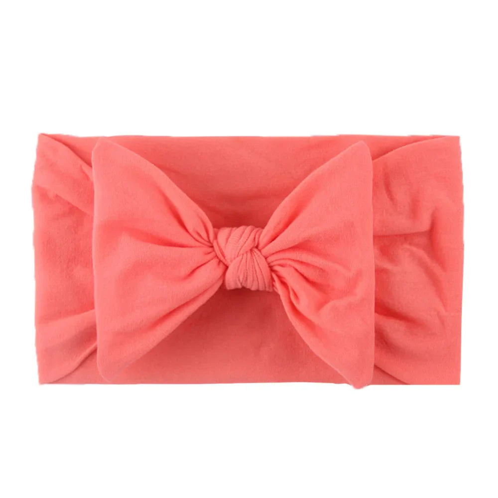 Baby Girls Rabbit Ear Bow Headband – Soft Knot Hairband for Newborns, Infants & Toddlers Photo Props