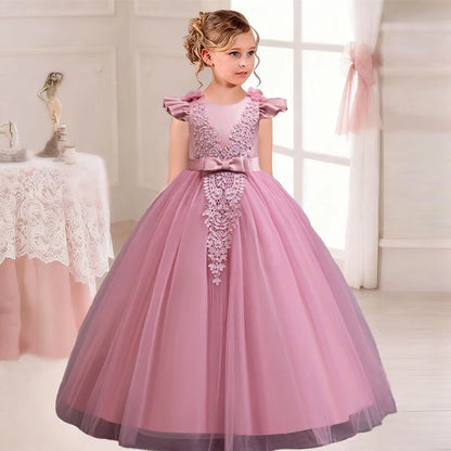 Girls Tulle Party Dress - Elegant Wedding, Dance & Christmas Dress for Kids Ages 4–12