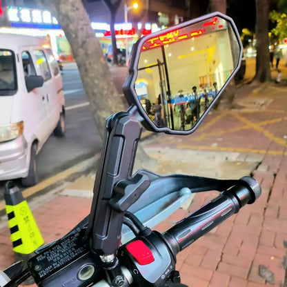 Universal Foldable Rear View Mirror for Motorcycle – High Quality & Adjustable