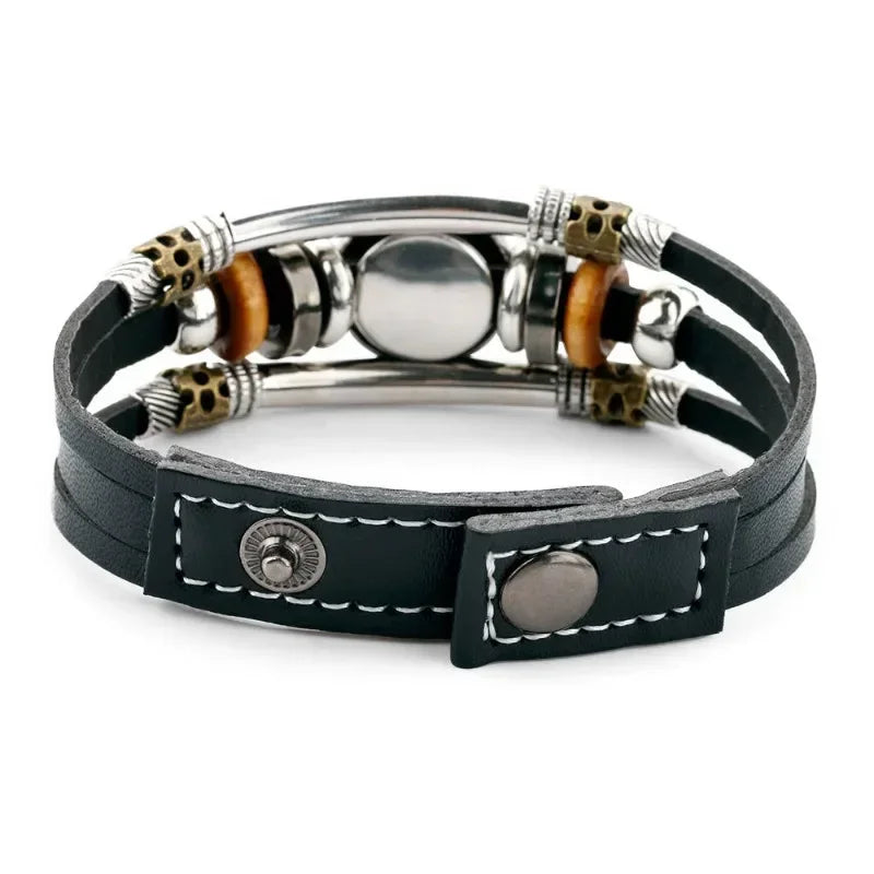 20cm Pikachu Mega Stone Cowhide Bracelet – Anime Cosplay Adjustable Wristband with Glass Cabochon