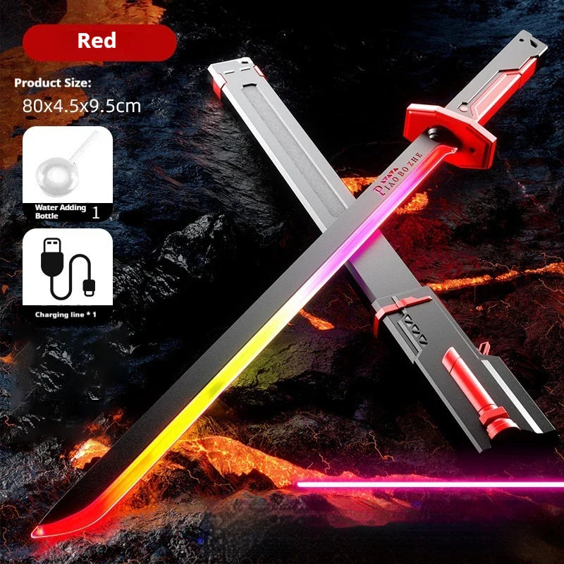 Multi-Color LED Laser Sword with Smoke Effects – Sound Effect Cosplay Prop, Creative Light-Up Sword Toy for Kids & Adults, Gift for Role Play & Collectors