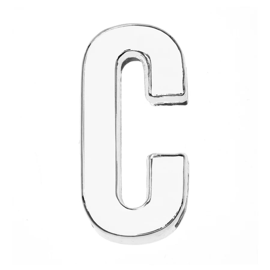 12PCS 30mm Chrome Alphabet Slide Charms A–Z – DIY Bracelet, Wristband, Pet Collar & Jewelry Making Beads