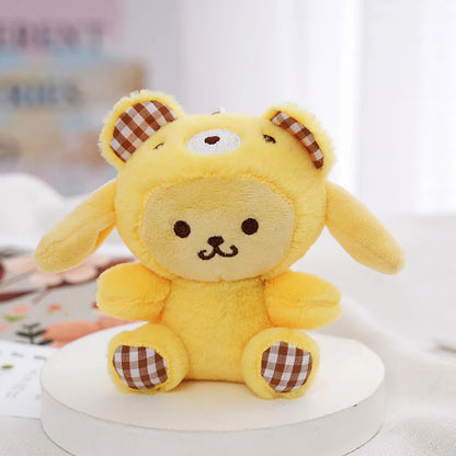 Sanrio Kawaii Plush Keychain — Hello Kitty, My Melody, Kuromi & Cinnamoroll Stuffed Cartoon Doll Pendant for Backpack Decoration
