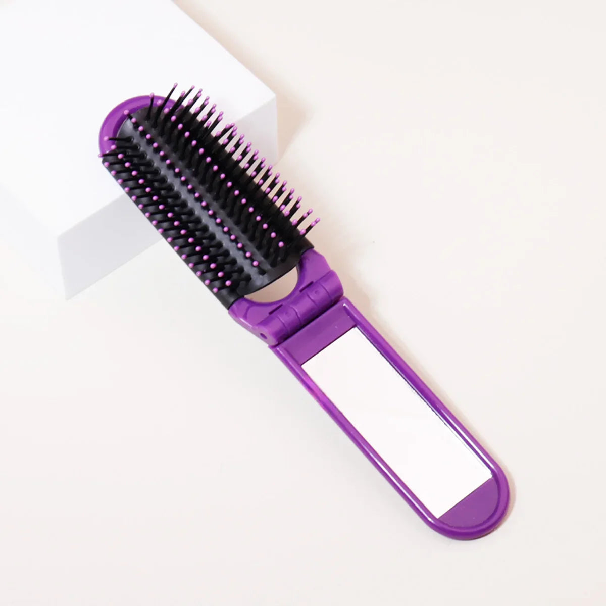 Folding Pocket Mirror Comb – Portable Travel Comb, Essential for On-the-Go Hair Care