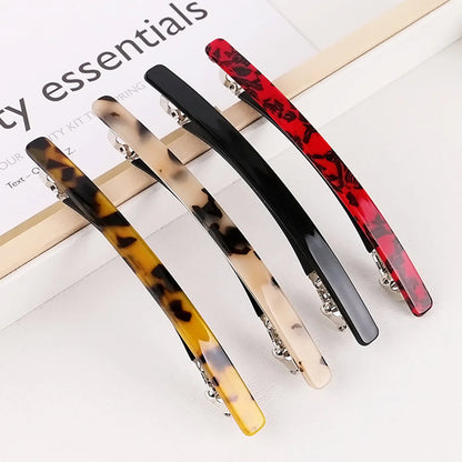 Korean Pearl White Spring Hair Clip – Refreshing Ponytail Clip for Short Hair & Half Up Styles