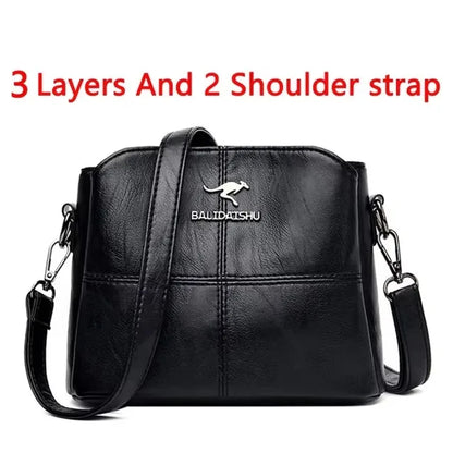 Luxury Women’s Leather Handbag – Large Capacity Shoulder & Crossbody Designer Bag
