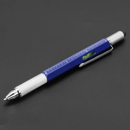 7-in-1 Multifunctional Pen - Touch Screen Stylus, Screwdriver, Ruler, Level Gauge, Refillable Ballpoint & Pencil Tool