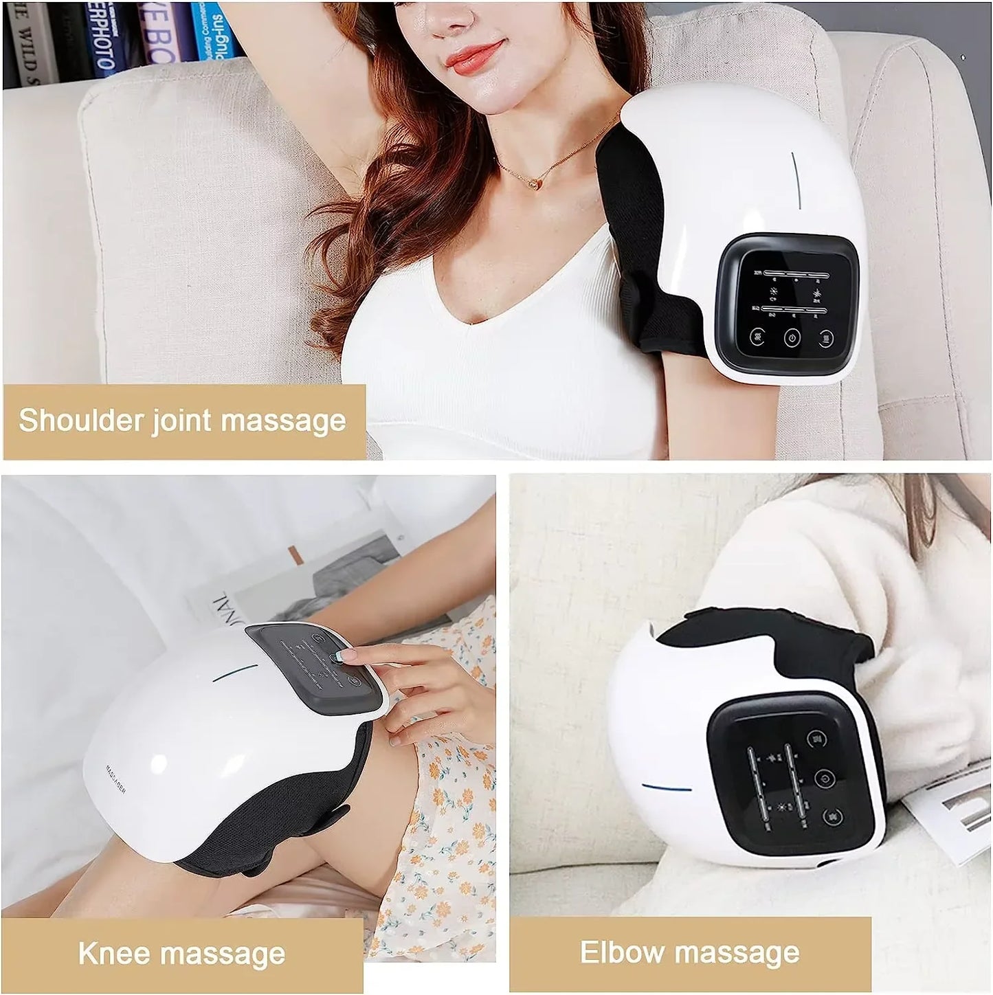 Multifunctional Smart Cordless Knee Massager – Vibration Therapy Device for Joint Pain Relief