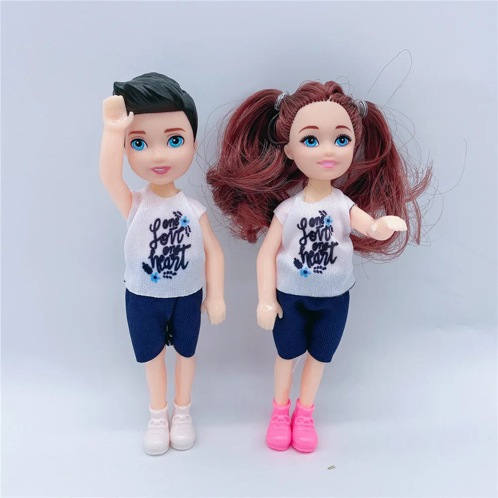 Family of 6 Pregnant Doll Set – Movable Joints Mom, Dad & Babies Interactive Playhouse Toy Gift for Girls