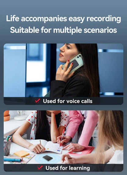 AI-Powered ChatGPT-4 Phone Call Recorder – Mini Audio Voice Recorder, Transcribe & Summarize, 58 Language Translator, Audio Dictaphone