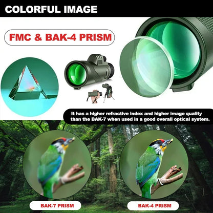 80x100 Portable HD Telescope - 5000M Zoom Folding Long Distance Telescope for Outdoor Travel Camping & Sports